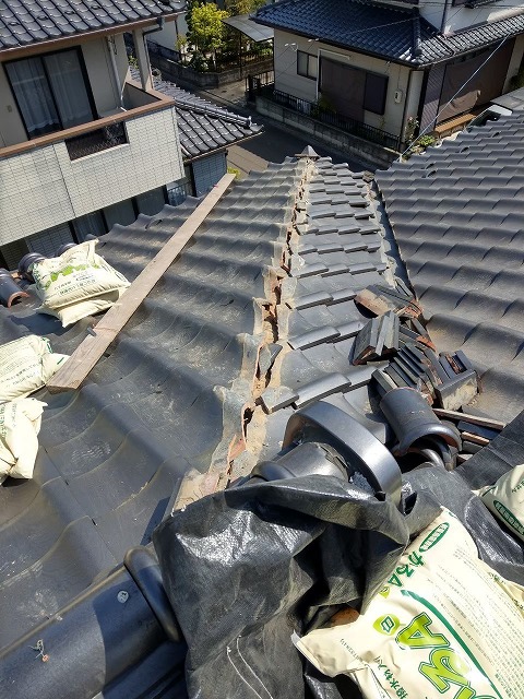 隅棟の瓦修理
